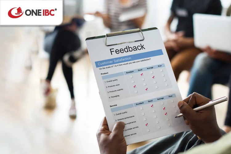 Customers giving feedback to a service provider